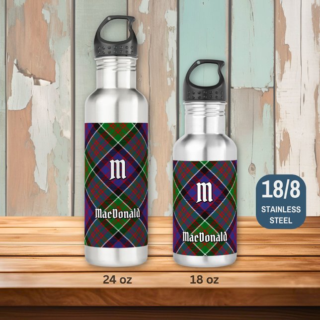Clan MacDonald of Clanranald Tartan Stainless Steel Water Bottle (Creator Uploaded)
