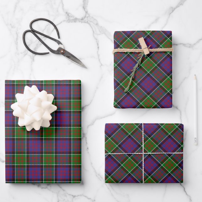 Clan MacDonald of Clanranald Tartan Wrapping Paper Sheets (Front)