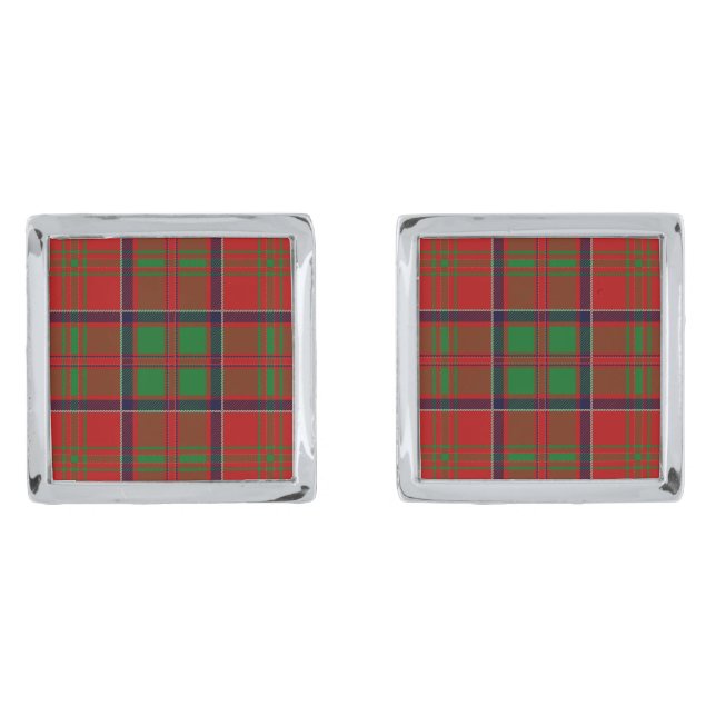 Clan MacDonald Of Glencoe Tartan Cufflinks (Front)