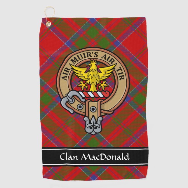 Clan MacDonald of Keppoch Crest Golf Towel (Front)