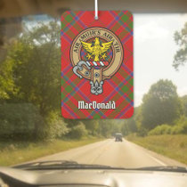 Clan MacDonald of Keppoch Crest over Tartan Air Freshener