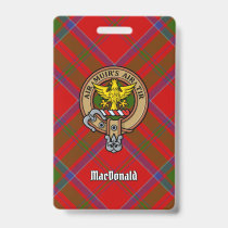 Clan MacDonald of Keppoch Crest over Tartan Badge