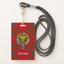 Clan MacDonald of Keppoch Crest over Tartan Badge