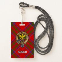 Clan MacDonald of Keppoch Crest over Tartan Badge