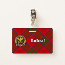 Clan MacDonald of Keppoch Crest over Tartan Badge