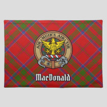Clan MacDonald of Keppoch Crest over Tartan Cloth Placemat