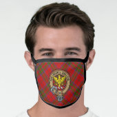 Clan MacDonald of Keppoch Crest over Tartan Face Mask (Worn Him)