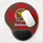 Clan MacDonald of Keppoch Crest over Tartan Gel Mouse Pad (Left Side)