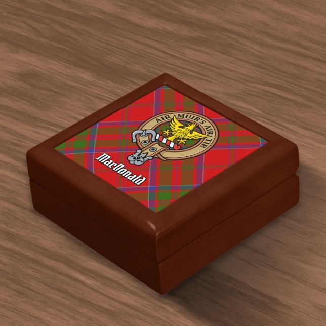 Clan MacDonald of Keppoch Crest over Tartan Gift Box (Creator Uploaded)