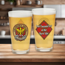 Clan MacDonald of Keppoch Crest over Tartan Glass