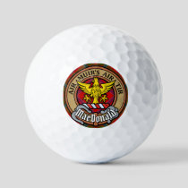 Clan MacDonald of Keppoch Crest over Tartan Golf Balls