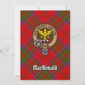 Clan MacDonald of Keppoch Crest over Tartan Invitation (Back)