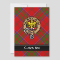 Clan MacDonald of Keppoch Crest over Tartan Invitation