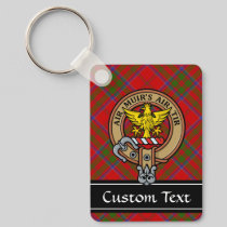 Clan MacDonald of Keppoch Crest over Tartan Keychain