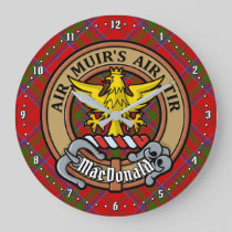Clan MacDonald of Keppoch Crest over Tartan Large Clock