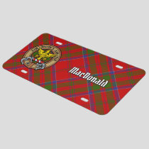 Clan MacDonald of Keppoch Crest over Tartan License Plate