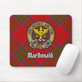 Clan MacDonald of Keppoch Crest over Tartan Mouse Pad (With Mouse)