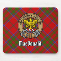 Clan MacDonald of Keppoch Crest over Tartan Mouse Pad