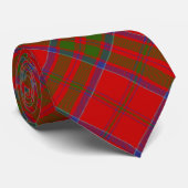 Clan MacDonald of Keppoch Crest over Tartan Neck Tie (Rolled)