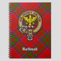 Clan MacDonald of Keppoch Crest over Tartan Notebook
