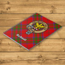 Clan MacDonald of Keppoch Crest over Tartan Notebook