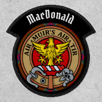 Clan MacDonald of Keppoch Crest over Tartan Patch