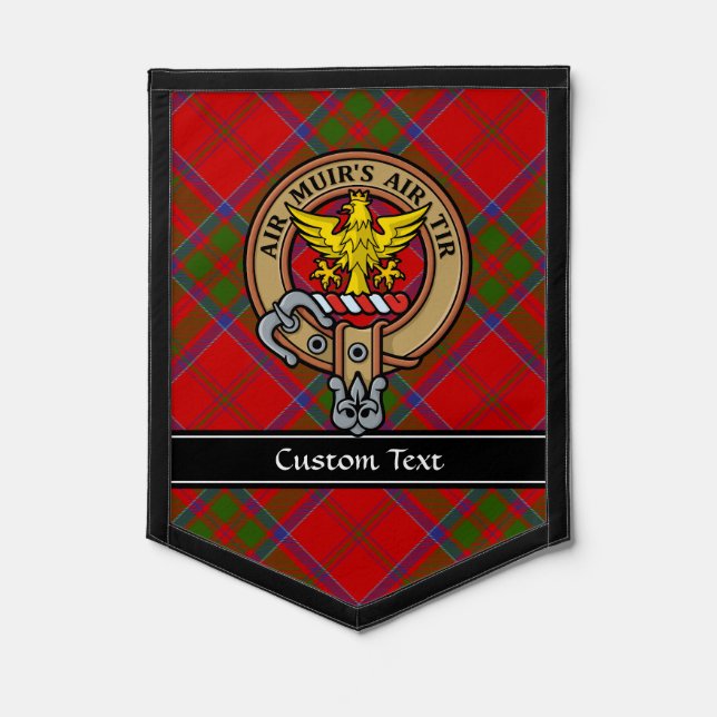 Clan MacDonald of Keppoch Crest over Tartan Pennant (Front)