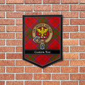 Clan MacDonald of Keppoch Crest over Tartan Pennant (Insitu 1)