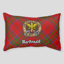Clan MacDonald of Keppoch Crest over Tartan Pet Bed