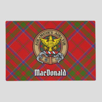 Clan MacDonald of Keppoch Crest over Tartan Placemat