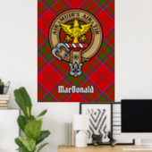 Clan MacDonald of Keppoch Crest over Tartan Poster (Home Office)