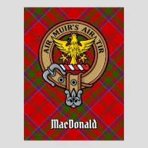 Clan MacDonald of Keppoch Crest over Tartan Poster