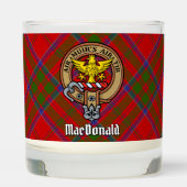 Clan MacDonald of Keppoch Crest over Tartan Scented Candle (Front)