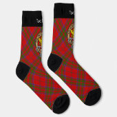 Clan MacDonald of Keppoch Crest over Tartan Socks (Right)