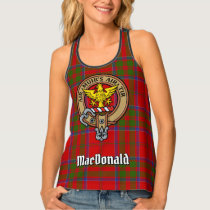 Clan MacDonald of Keppoch Crest over Tartan Tank Top