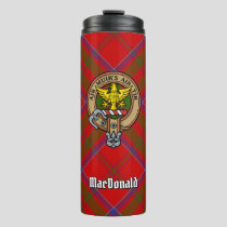 Clan MacDonald of Keppoch Crest over Tartan Thermal Tumbler