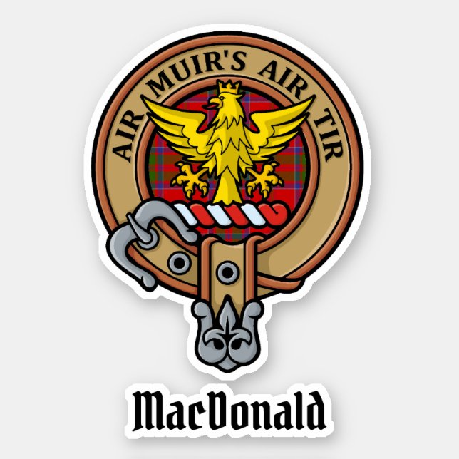 Clan MacDonald of Keppoch Crest Sticker (Front)