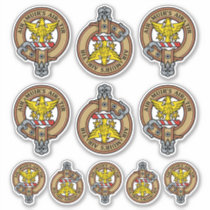 Clan MacDonald of Keppoch Crest Sticker Set