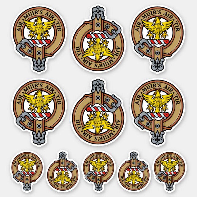 Clan MacDonald of Keppoch Crest Sticker Set (Front)