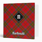 Clan MacDonald of Keppoch Tartan 3 Ring Binder (Front/Inside)