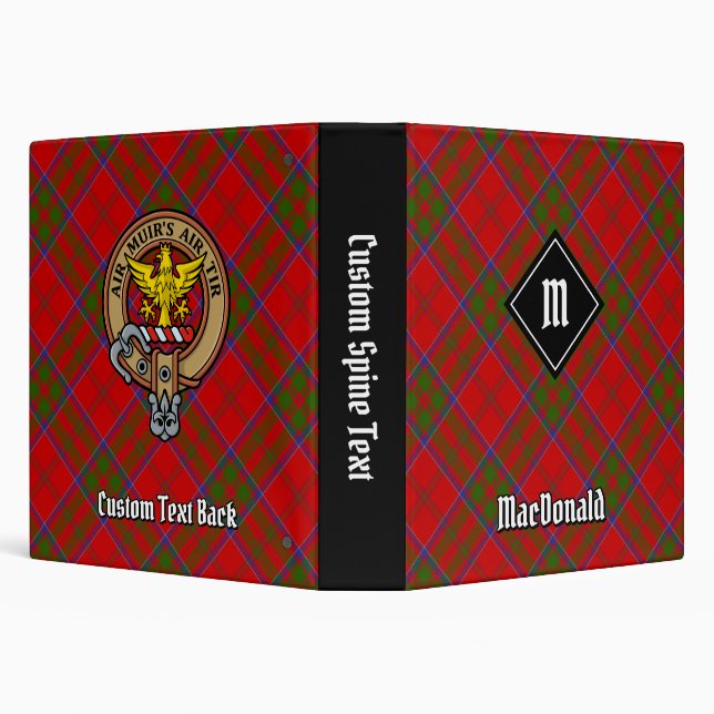 Clan MacDonald of Keppoch Tartan 3 Ring Binder (Background)