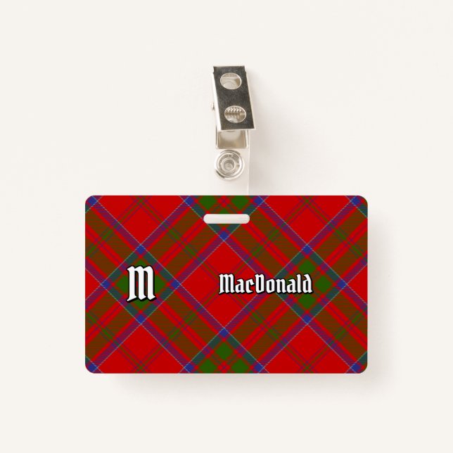 Clan MacDonald of Keppoch Tartan Badge (Front with Clip)