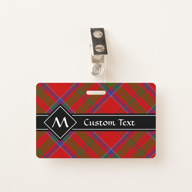 Clan MacDonald of Keppoch Tartan Badge (Front with Clip)