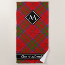 Clan MacDonald of Keppoch Tartan Beach Towel