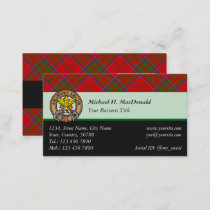 Clan MacDonald of Keppoch Tartan Business Card