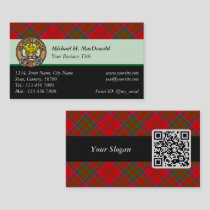 Clan MacDonald of Keppoch Tartan Business Card