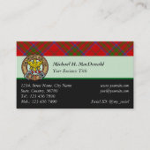 Clan MacDonald of Keppoch Tartan Business Card (Front)
