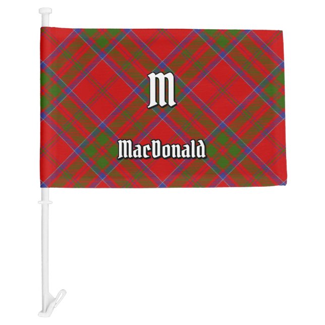 Clan MacDonald of Keppoch Tartan Car Flag (Front)