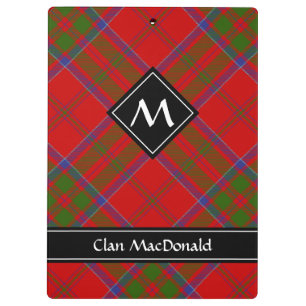 Clan MacDonald of Keppoch Tartan Clipboard