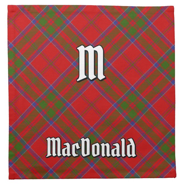Clan MacDonald of Keppoch Tartan Cloth Napkin (Front)